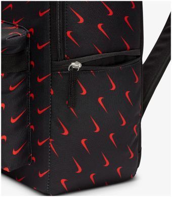 Рюкзак Nike NK HERITAGE BKPK - SWOOSH DROP 25L чорний, червоний Уні 43 х 30.5 х 15 см HF6995-010