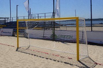 Футбольная сетка 5,5х2,2м. El Leon De Oro BEACH FOOTBALL (Испания, шнур &ndash; 3-3,5 мм., White) 12333810000