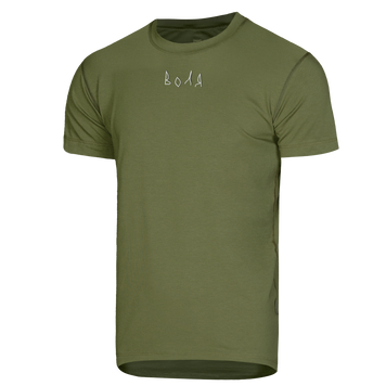 Футболка Modal з прінтом Зелена (Воля білий) (7271), M 7271-M
