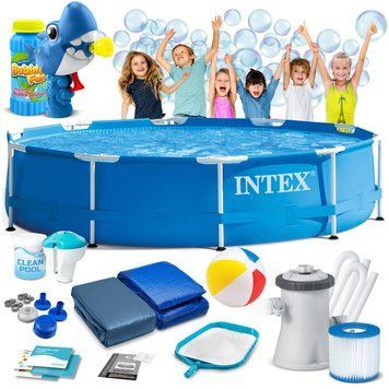 Бассейн каркасный 15в1 INTEX 28202, 305 х 76 см + машина для создания пузырей DM-28202-M