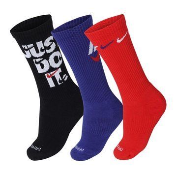 Шкарпетки Nike U NK EVERYDAY PLUS CUSH CREW чорний, синій, червоний Уні  DH3822-905