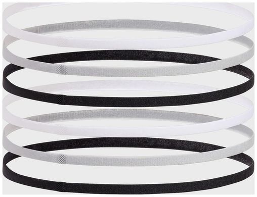 Пов'язка на голову UA W MINI ELASTIC 6PK білий, сірий, чорний Жін One Size 1389932-001