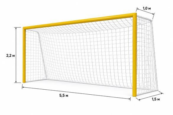 Футбольная сетка 5,5х2,2м. El Leon De Oro BEACH FOOTBALL (Испания, шнур &ndash; 3-3,5 мм., White) 12333810000