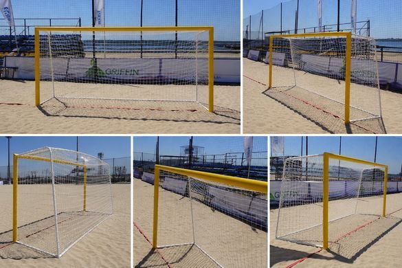 Футбольная сетка 5,5х2,2м. El Leon De Oro BEACH FOOTBALL (Испания, шнур &ndash; 3-3,5 мм., White) 12333810000