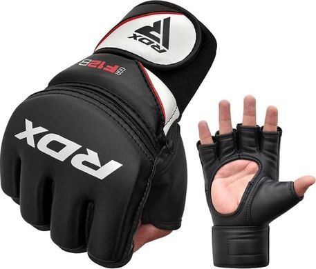 Тренировочные перчатки RDX GRAPPLING GLOVES NEW MODEL черный, белый XL (GGR-F12B) GGR-F12B