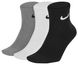 Шкарпетки Nike U NK EVERYDAY LTWT ANKLE 3PR чорний, білий, сірий Уні 46-50 00000006570 фото 1