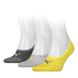 Шкарпетки Puma FOOTIE 3P UNISEX сірий,жовтий Уні 39-42 00000009554 фото 2