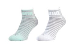 Шкарпетки Puma UNISEX QUARTER 2P сірий, білий, ментоловий Уні 39-42 00000009467