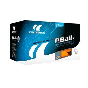 М'ячі для настільного тенісу Cornilleau P-BALL ABS EVOLUTION 1* 72 шт, помаранчеві 3222763216550