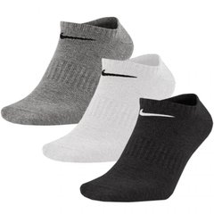 Шкарпетки Nike U NK EVERYDAY LTWT NS 3PR білий, сірий, чорний Уні 42-46 00000019326