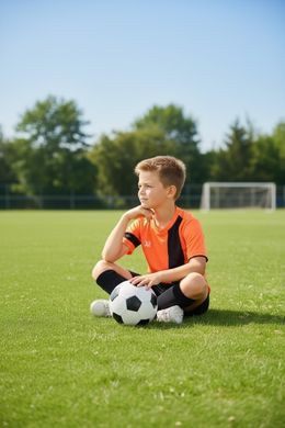 Дитяча футбольна форма X2 League (футболка+шорти), розмір S (оранжевий/чорний) DX2001OR/BK-S DX2001OR/BK