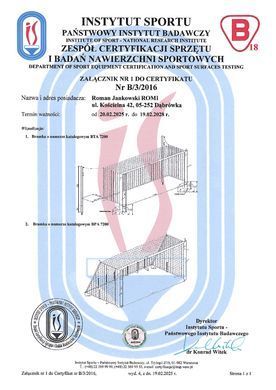 Алюмінієві футбольні ворота 7,32&times;2,44 стаціонарні з задніми стійками (N0046) N0046