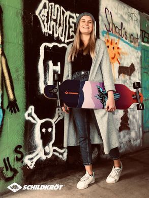 Лонгборд Schildkr&ouml;t Longboard Freeride 41" - God Feather 20 черный, мультиколор Уни Max:100 кг 510691