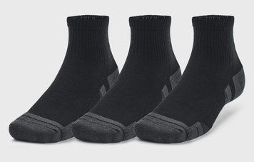 Шкарпетки Under Armour Performance Tech 3pk Qtr чорний Уні  1379510-001