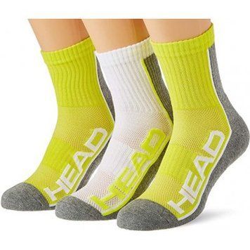 Шкарпетки Head PERFORMANCE SHORT CREW 3P UNISEX жовтий, сірий, білий Уні 39-42 00000019578