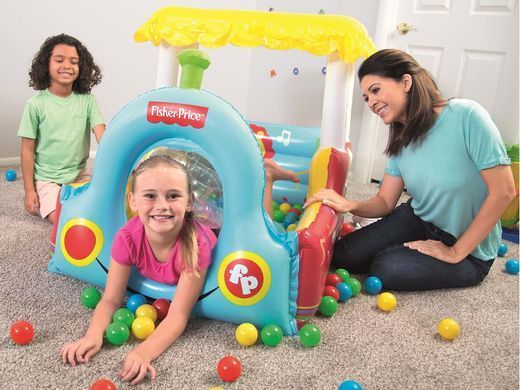 Манеж-поезд + мяч Fisher-Price Bestway 93537, 132 x 94 x 89 см - разноцветный. DM-93537