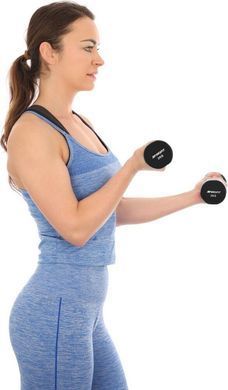Гантели виниловые ENERO FIT VDB со стойкой, 12 кг 5907637337828