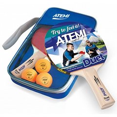 Набор для настольного тенниса Atemi Duet (2 ракетки + 3 мяча) 4740152200212