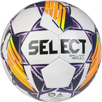 М'яч футбольний Select Brillant Replica v24 біло-фіолетовий Уні 4 099488-096