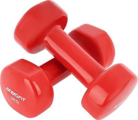 Гантели виниловые ENERO FIT VDB со стойкой, 12 кг 5907637337828