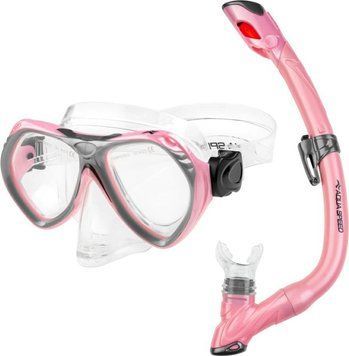 Набір маска і трубка Aqua Speed AURA + EVO 9948 рожевий Діт One Size 605-03