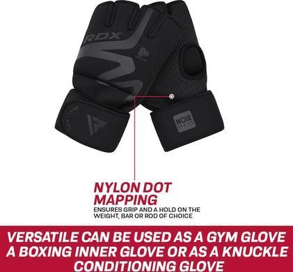 Тренировочные перчатки RDX GRAPPLING GLOVES NEOPRENE T15 черный S (GGN-T15MB) GGN-T15MB