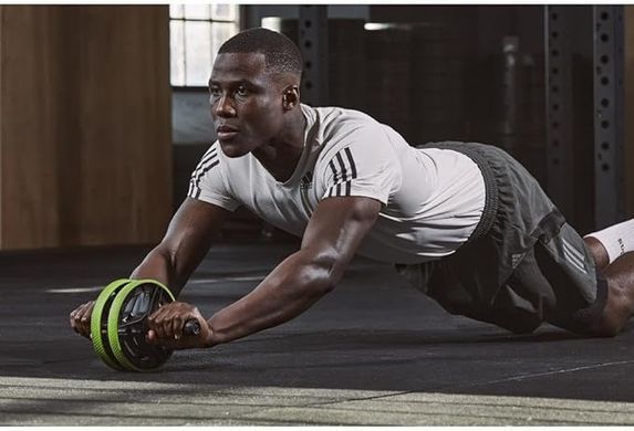 Ролик для печати Adidas Performance Ab Wheel черный, салатовый Уни OFSM ADAC-11407