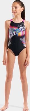 Купальник для дівчаток Arena LIT LOGO SWIMSUIT V BACK L чорний, рожевий  010690-590