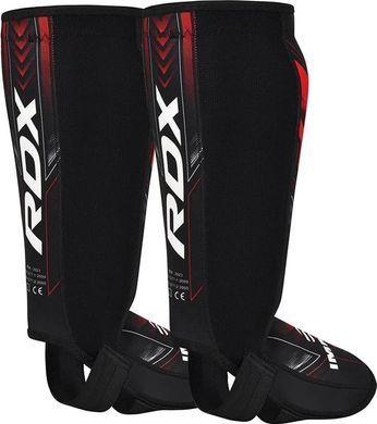 Захист ніг RDX NEOPRENE SHIN INSTEP IMMAF-1 чорний, червоний XL SGN-IMF-1R