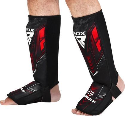 Захист ніг RDX NEOPRENE SHIN INSTEP IMMAF-1 чорний, червоний XL SGN-IMF-1R
