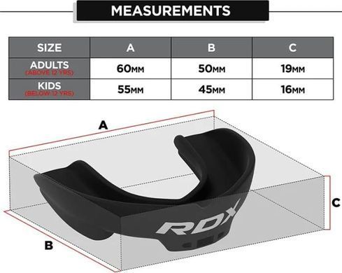 Капа RDX MOUTH GUARD JUNIOR чорний One Size GGS-3BJ