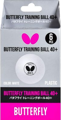 М'ячі для настільного тенісу Butterfly R40+ 1* (6шт.) 4906901209787