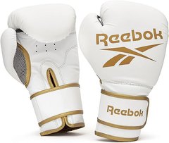 Боксерські рукавички Reebok Boxing Gloves білий, золото Чол 12 унцій 00000026273