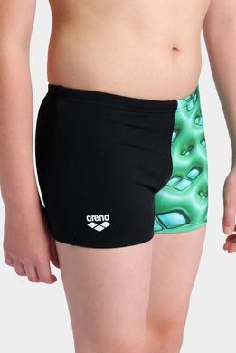 Плавки-боксери для хлопців Arena FOAM SWIM SHORT чорний, зелений, бірюзовий Діт 140 см 00000033498
