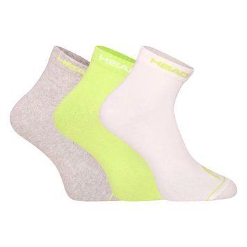 Шкарпетки Head QUARTER 3P UNISEX сірий, зелений, білий Уні 00000025249