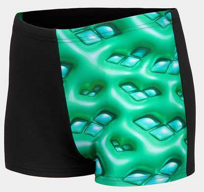Плавки-боксери для хлопців Arena FOAM SWIM SHORT чорний, зелений, бірюзовий Діт 140 см 00000033498
