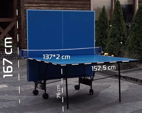 Всепогодный теннисный стол ТМ &laquo;GSI-Sport&raquo; Compact Outdoor Alu Line (синий) Gt-4 Gt-4