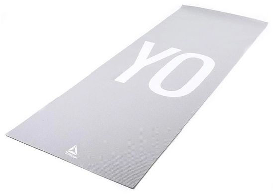 Двосторонній килимок для йоги Reebok Double Sided 4mm Yoga Mat сірий Уні 173 х 61 х 0,4 см 00000026220