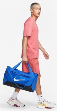 Сумка Nike NK BRSLA S DUFF - 9.5 41L чорний, синій Уні 51x28х28 см 00000034117