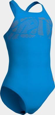 Купальник закрытый для девочек Arena GRAPHIC SWIMSUIT V BACK голубой 164 см 006680-805