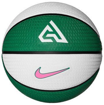 М'яч баскетбольний Nike PLAYGROUND 8P 2.0 G ANTETOKOUNMPO DEFLATED білий, зелений, рожевий Уні 7 N.100.4139.331.07