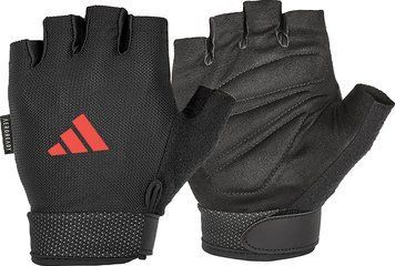 Перчатки для тренинга Adidas Essential Adjustable Gloves черный, красный XL (ADGB-12416-NL) ADGB-12416-NL