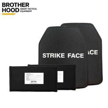 Комплект керамічних бронеплит Strike Face 6 класу захисту + балпакети 2 класу захисту 15*30 см Акція BHD-60-2-A