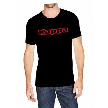 Футболка Kappa T-shirt Mezza Manica Girocollo con stampa logo pet чорний Чол  K1335 Nero