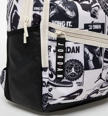 Рюкзак Nike Jordan JAM AIR PATROL BACKPACK 27L білий, чорний Чол 48 х 30 х 16 см MA0924-X27