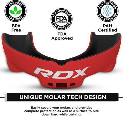 Капа RDX MOUTH GUARD JUNIOR червоний, чорний One Size GGS-3RBJ