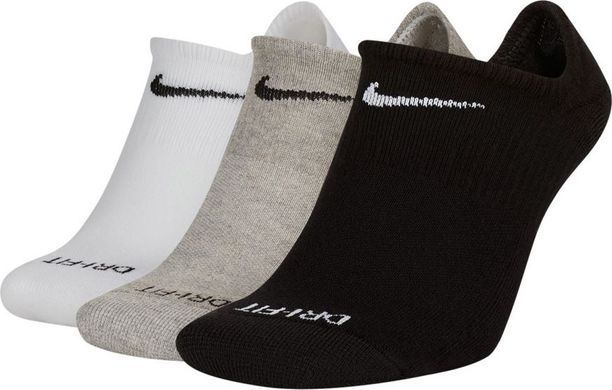 Шкарпетки Nike U NK EVERYDAY PLUS CUSH NS FOOT 3PR чорний, білий, сірий Уні 34-38 00000009866