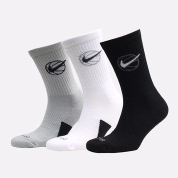 Шкарпетки Nike U NK CREW EVERYDAY BBALL 3PR чорний, білий, сірий Уні 38-42 DA2123-902