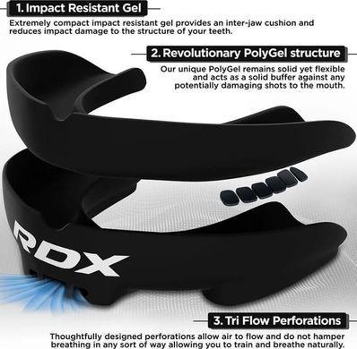 Капа RDX MOUTH GUARD ADULT чорний One Size GGS-3BA