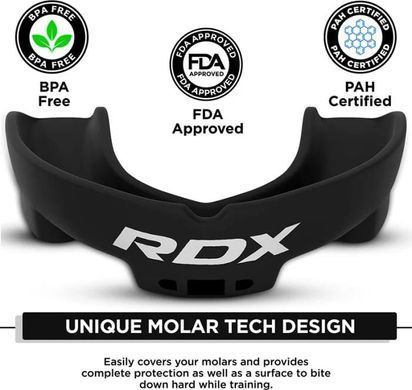 Капа RDX MOUTH GUARD ADULT чорний One Size GGS-3BA